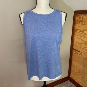 Balance Collection Blue Sleeveless Activewear Workout Tank Top